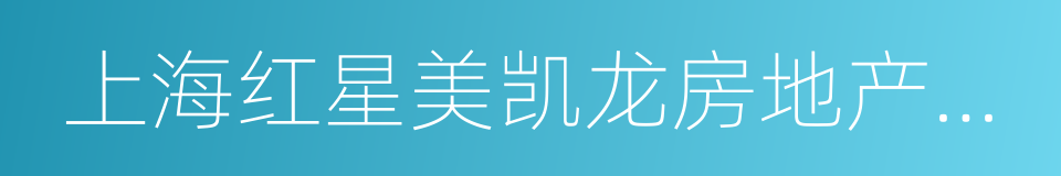 上海红星美凯龙房地产集团有限公司的同义词