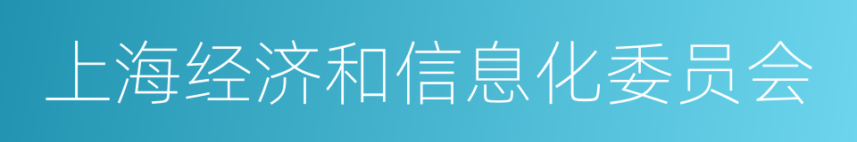 上海经济和信息化委员会的同义词