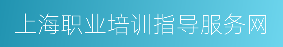 上海职业培训指导服务网的同义词
