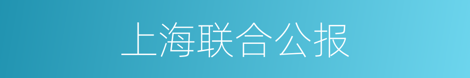 上海联合公报的同义词