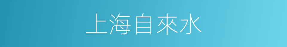 上海自來水的同義詞