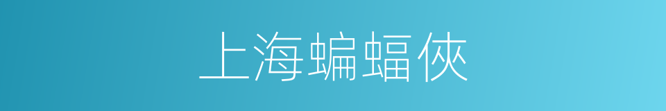 上海蝙蝠俠的同義詞
