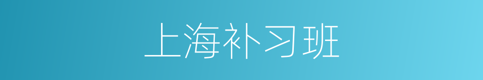 上海补习班的同义词