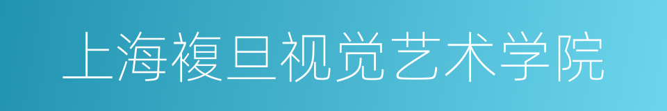 上海複旦视觉艺术学院的同义词