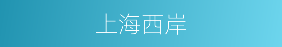 上海西岸的同义词