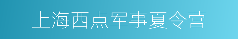 上海西点军事夏令营的同义词