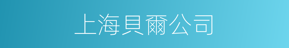 上海貝爾公司的同義詞