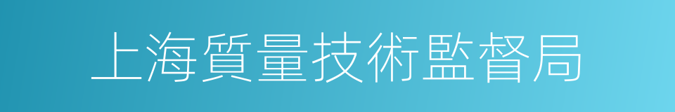 上海質量技術監督局的同義詞