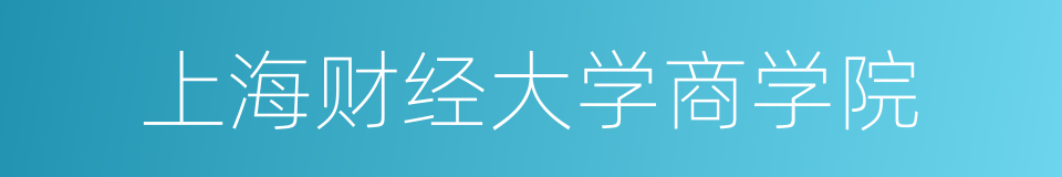 上海财经大学商学院的同义词