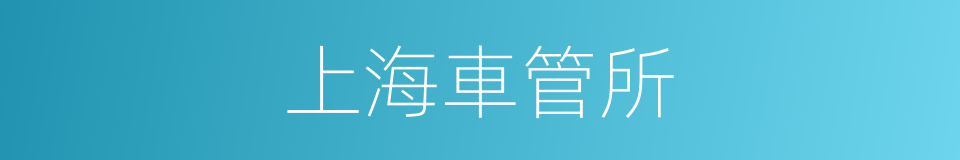 上海車管所的同義詞