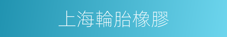 上海輪胎橡膠的同義詞