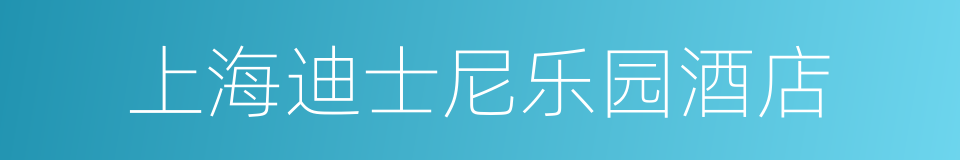 上海迪士尼乐园酒店的同义词