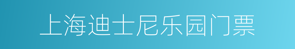 上海迪士尼乐园门票的同义词