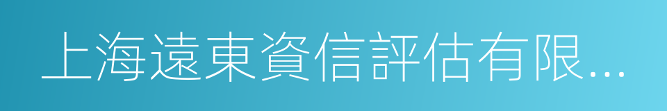 上海遠東資信評估有限公司的同義詞