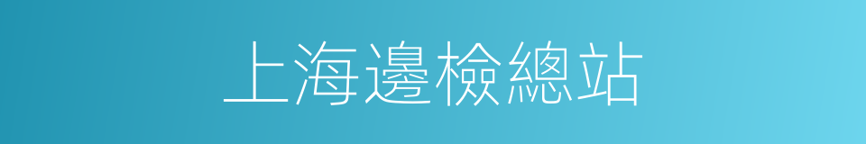 上海邊檢總站的同義詞