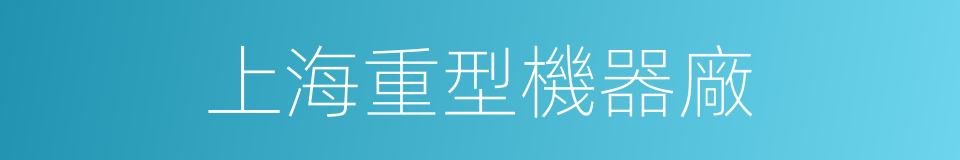 上海重型機器廠的同義詞