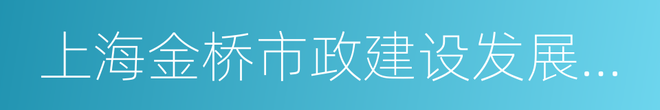 上海金桥市政建设发展有限公司的同义词