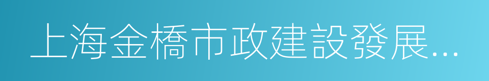 上海金橋市政建設發展有限公司的同義詞