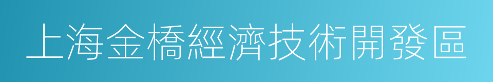 上海金橋經濟技術開發區的同義詞