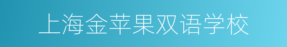 上海金苹果双语学校的同义词