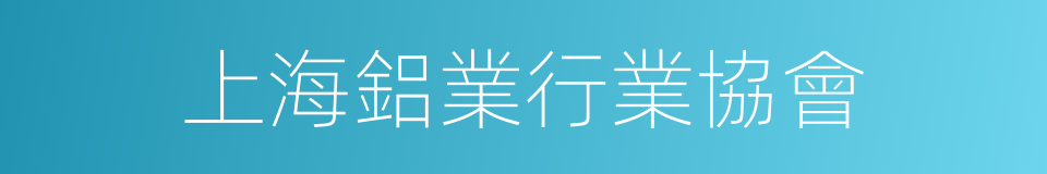 上海鋁業行業協會的同義詞