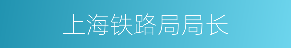 上海铁路局局长的同义词