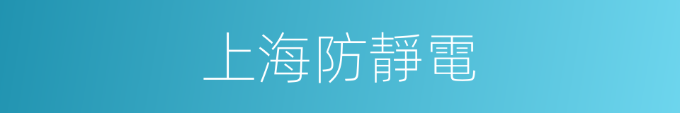 上海防靜電的同義詞