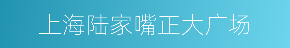 上海陆家嘴正大广场的同义词