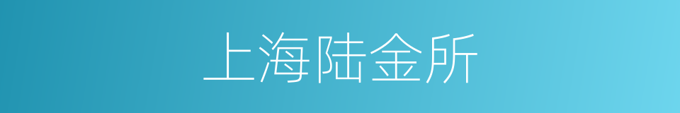 上海陆金所的同义词