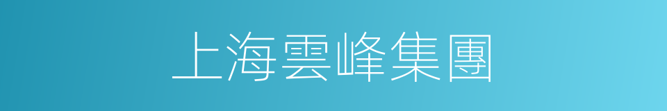 上海雲峰集團的同義詞