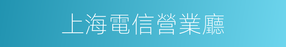 上海電信營業廳的同義詞