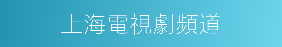 上海電視劇頻道的同義詞