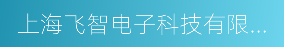 上海飞智电子科技有限公司的同义词