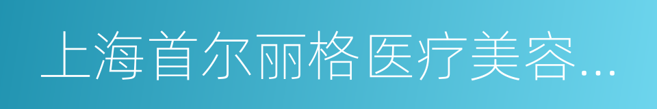 上海首尔丽格医疗美容医院的同义词