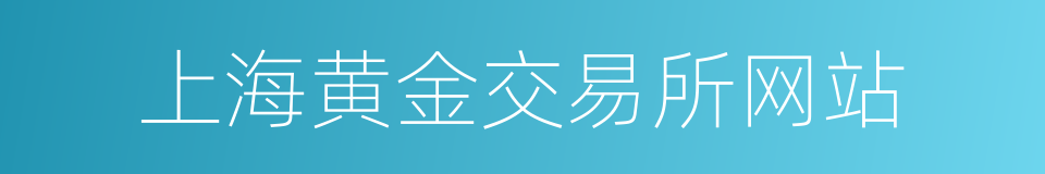 上海黄金交易所网站的同义词