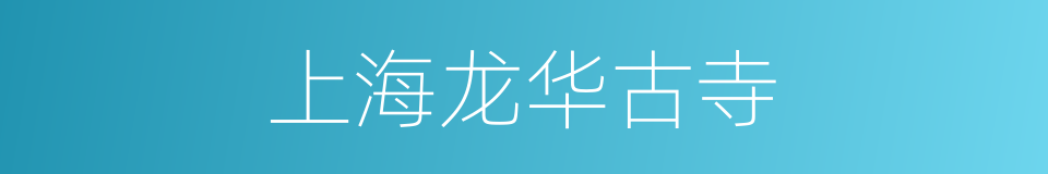上海龙华古寺的同义词