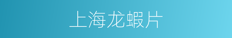 上海龙蝦片的同義詞
