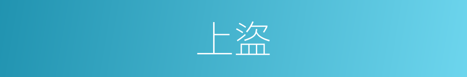 上盜的意思