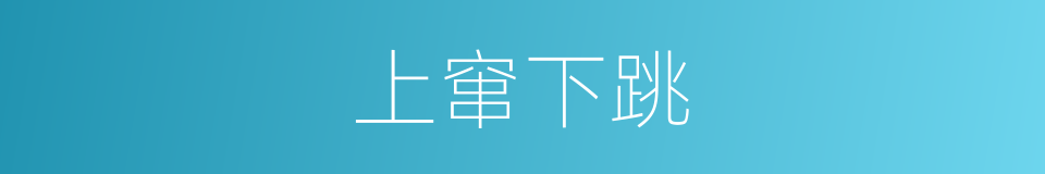上窜下跳的意思
