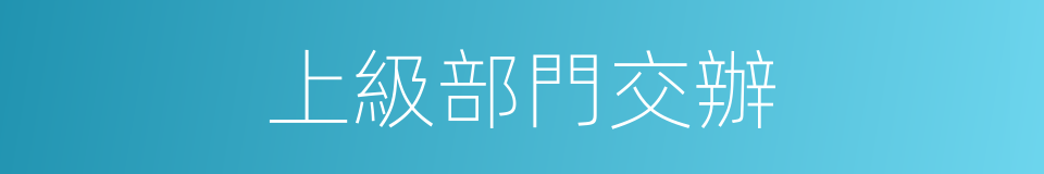 上級部門交辦的同義詞