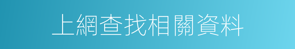 上網查找相關資料的同義詞