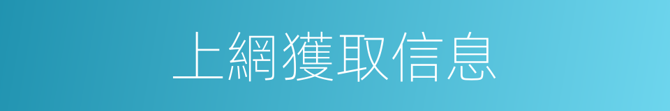 上網獲取信息的同義詞