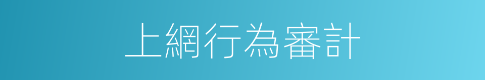 上網行為審計的同義詞