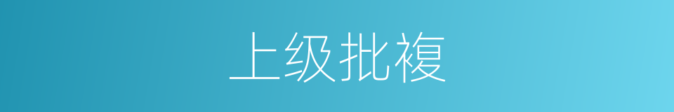 上级批複的同义词