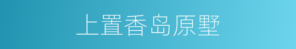 上置香岛原墅的同义词