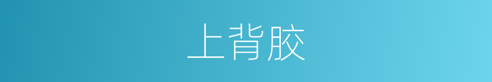 上背胶的同义词