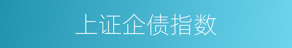 上证企债指数的同义词