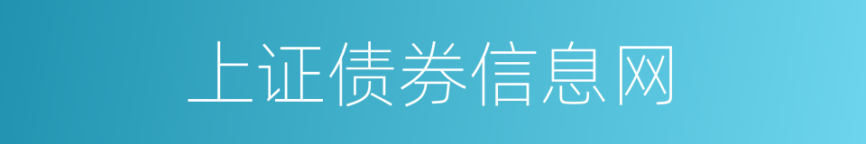 上证债券信息网的同义词