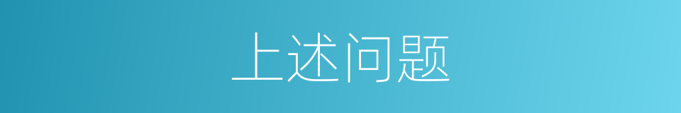 上述问题的同义词