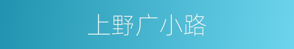 上野广小路的同义词